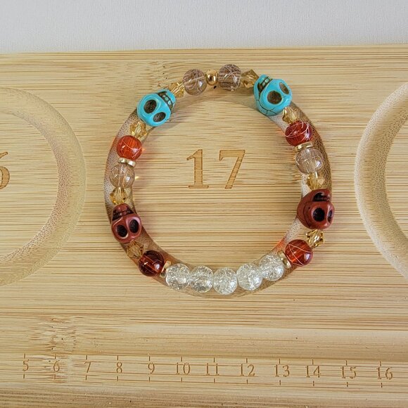 Multicolor And Brown Boho Headbands With Matching Bracelet Sets, Womens Size M